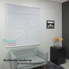 Persiana Horizontal PVC 25mm BLOCK LUXO 80larg x 160alt Branca