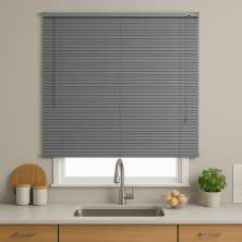 Persiana Horizontal PVC 25mm BLOCK LUXO 80larg x 160alt Cinza