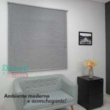 Persiana Horizontal PVC 25mm BLOCK LUXO 80larg x 160alt Cinza