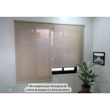 Persiana Horizontal PVC BLOCK 240larg x 220alt Café (2 pçs)