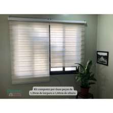 Persiana Rolo Double Vision 240larg x 160alt Linho - (2pçs)