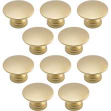 Kit 10 Puxadores 200 Tucson Ponto Dourado Para Móveis Armários e Gavetas