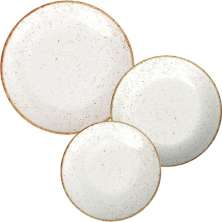 Conjunto 12pçs Pratos de Porcelana Tramontina Rústico Marrom