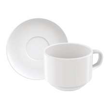 Conjunto de Xicara e Píres Porcelana 240ml Chá Paola Tramontina 2 Peças