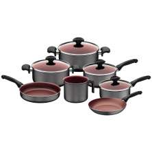 Jogo de Panelas Tramontina Vermont 7 Peças Antiaderente Tamp