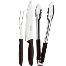 Kit Garfo Trinchante Pegador Faca Churrasco 8'' Tramontina P