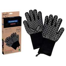 Luvas para Churrasco Tramontina Black em Silicone e Poliéster Grelha Forno Churrasqueira