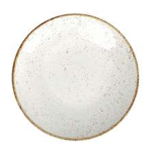 Prato Sobremesa Tramontina Rústico Marrom em Porcelana Decorada 21cm Mesa Posta