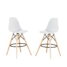 Kit de 2 Banquetas Eames Charles Eiffel Trevisul - Branco