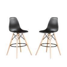 Kit de 2 Banquetas Eames Charles Eiffel Trevisul - Preto