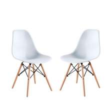 Kit de 2 Cadeiras Eames Charles Eiffel Trevisul - Branco