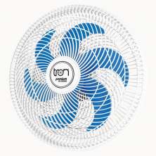 Ventilador Maggie Parede Branco Oscilante 127V Pás Azul
