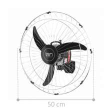 Ventilador de Parede América Preto Bivolt Grade em Aço