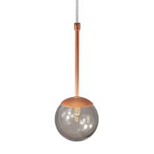 Pendente Globo Esfera de Vidro 12cm - BRONZE - Vidro Fumê