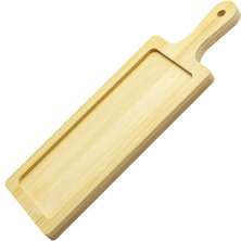 12 Tábuas de Bambu 24x8cm Petisqueira Retangular Travessa Se