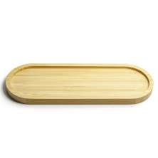 12 Travessas de Bambu Petisqueira 33x12cm Bandeja UZ Servir