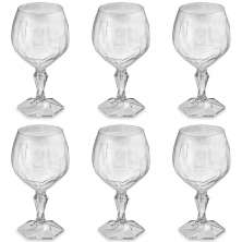 Conjunto 6 Taça Para Água Suco 350ml Plástico UZ Tango Transparente