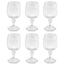 Conjunto 6 Taças Para Água Tomar Suco 350ml Poliestireno UZ Samba Transparente