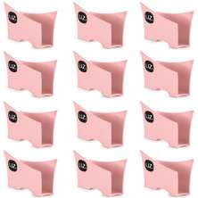Kit 12 Suportes Porta Guardanapos De Papel Para Mesa Uz Rosa Quartzo