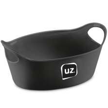 Kit 24 Cestos para Servir Batata Frita Preto 21x9cm Restaura