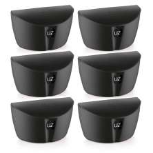 Kit 6 Saleiros com Tampa Porta Sal Cozinha 500ml Plástico UZ Preto
