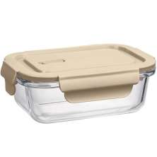 Pote Hermético de Vidro Borossilicato 410ml Retangular Capuc
