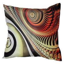 Almofada Abstrato Caracol Marrom 42x42cm Uniart