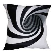 Almofada Abstrato Espiral Preto & Branco 42x42cm Uniart