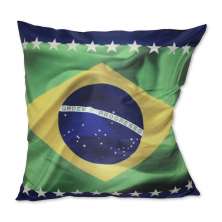 Almofada Bandeira do Brasil Verde 42x42cm Uniart