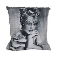 Almofada Brigitte Bardot Preto & Branco 42x42cm Uniart