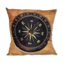 Almofada Bussola Marrom 42x42cm Uniart