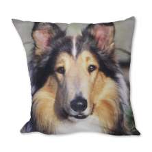 Almofada Cachorro Collie Marrom 42x42cm Uniart