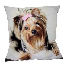 Almofada Cachorro Yorkshire Marrom 42x42cm Uniart