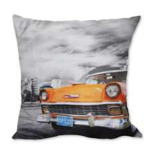 Almofada Carro Laranja 42x42cm Uniart