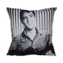 Almofada Elvis Violão Preto & Branco 42x42cm Uniart