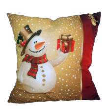 Almofada Impressão Digital Boneco Neve Dourado 42x42cm Uniart