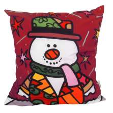 Almofada Impressão Digital Boneco Neve Vermelho 42x42cm Uniart