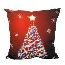 Almofada Impressão Digital Árvore Natal Vermelho 42x42cm Uniart