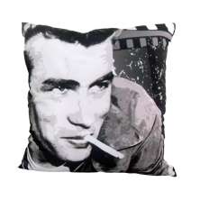 Almofada Impressão Digital James Dean Preto e Branco 42x42cm Uniart