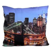 Almofada Impressão Digital Nova York Ponte Colorido 42x42cm Uniart
