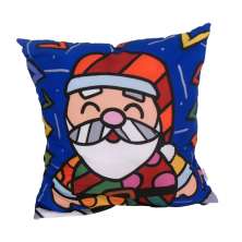 Almofada Impressão Digital Papai Noel Pop-Art Azul 42x42cm Uniart