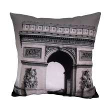 Almofada Impressão Digital Paris Arco Preto e Branco 42x42cm Uniart