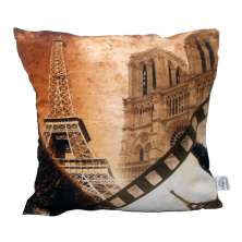 Almofada Impressão Digital Paris Mix Imagens Terra 42x42cm Uniart