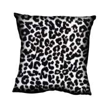 Almofada Impressão Digital Preto Animal Print Leopardo PB 42x42cm