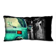 Almofada Impressão Digital Verde Kombi 20x40cm