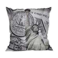 Almofada Nova York Dólar Cinza 42x42cm Uniart