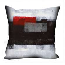 Almofada Valverde Abstrato Preto e Branco 42x42cm