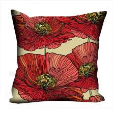 Almofada Valverde Flor Vermelho II 42x42cm