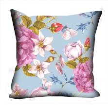 Almofada Valverde Floral Retrô Azul 42x42cm