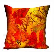 Almofada Valverde Folhas Vermelho 42x42cm